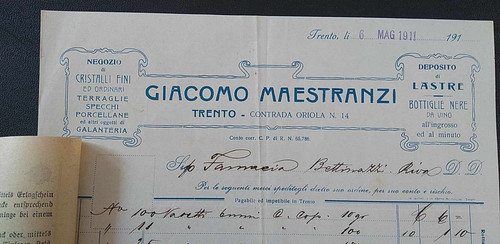 Trento 1911 maestranzi - g., "