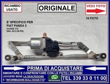 MOTORINO TERGI CRISTALLO ANTERIORE - COMPLETO- ORIGINALE FIAT PANDA 3 mod 312