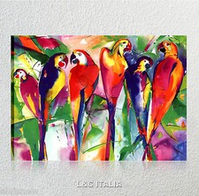 Pappagalli quadro moderno - pappagalli,