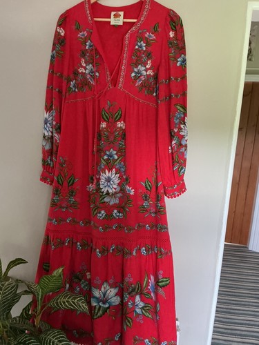 Maxi abito rosso manica - , lunga