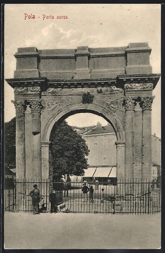 Pola porta aurea - aurea,, cartolina