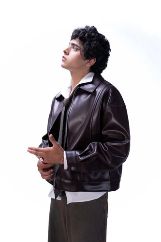 Bomber unisex marrone scuro