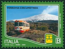 Italia 2024 Treni,Anniv Ferrovie Italiane,Locomotive,Trasporti,Vulcano Etna MNH
