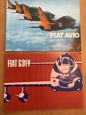 Brochure FIAT AVIO e FIAT G91Y in italiano e inglese. n. 2542 e 2543. Anni 60.