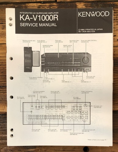 Kenwood v1000r - kenwood, ka-v1000r