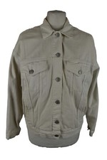 Giacca denim beige PULL&BEAR