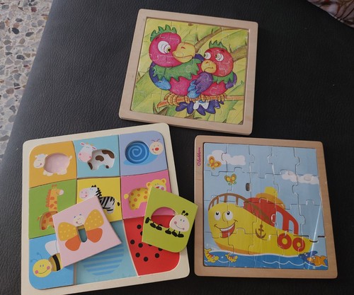 Set puzzle legno per - in,