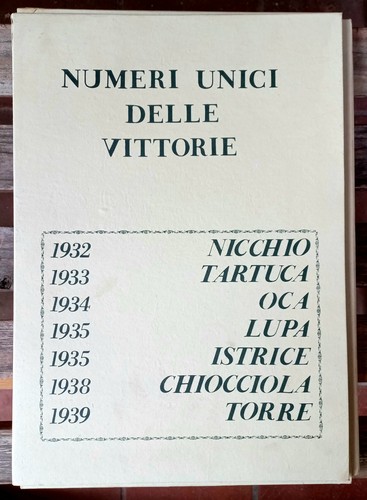 Palio siena numeri unici - numeri,