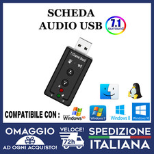 SCHEDA  AUDIO ESTERNA USB ADATTATORE 3D SOUND 7.1 CANALI virtuale macbook ???