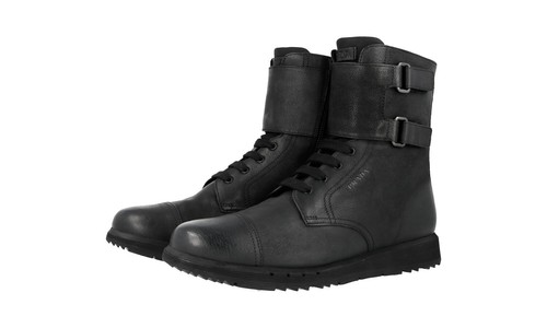 Prada leder combat - leder, zip