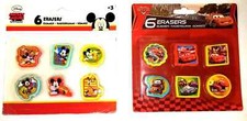 Gomme cancellare Topolino/Cars Disney blister  6 pz. (arriverà 1 blister scelta)