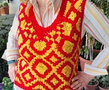 Gilet granny square uncinetto