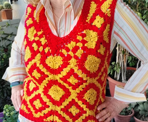 Gilet granny square - , uncinetto