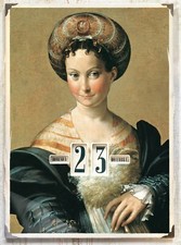 Calendario perpetuo da parete. Parmigianino "La schiava turca"