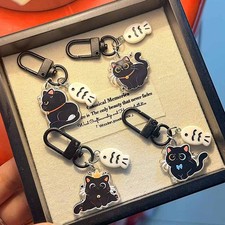 Portachiavi Kawaii gatto nero