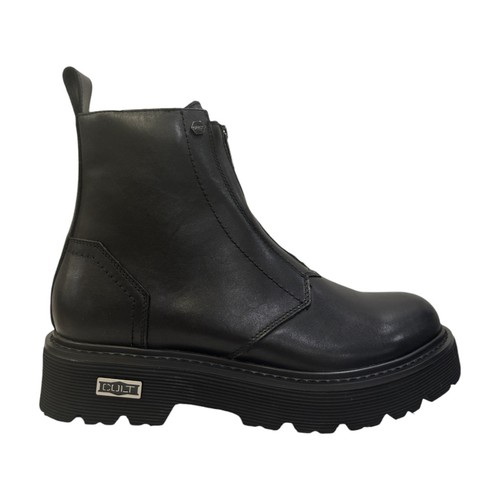 Cult stivaletto nero con zip - nero,