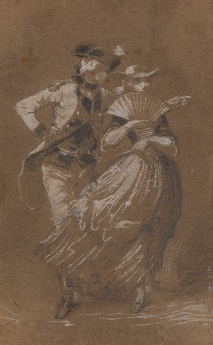 Coppia danze galanti gesso - di, galanti,