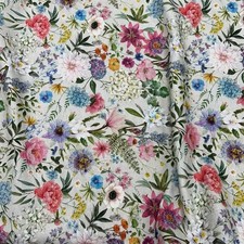 Tessuto Panama Fiori Di Campo