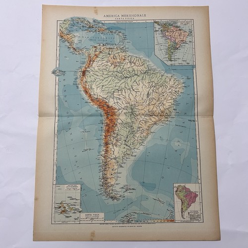Mappa storica sud america - storica,