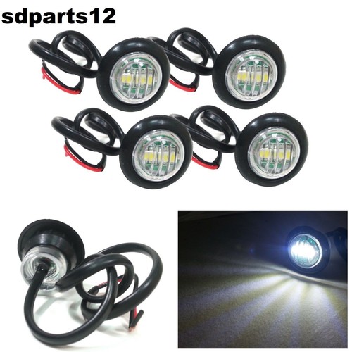 Led bottone bianco - 4x, a