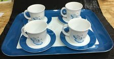 SET 4 TAZZE + VASSOIO IN