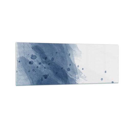 Quadro vetro 140x50cm blu - su,