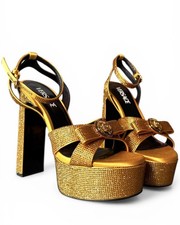 Versace sandali platform oro