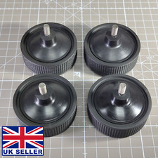 Piedino/piedi isolatore giradischi tutto nero X4 per Technics SL1200/1210 MK2 MK7