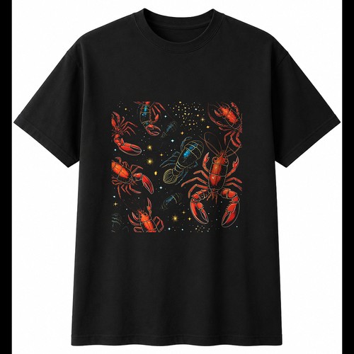 Shirt uomo grafica aragosta - t-shirt,