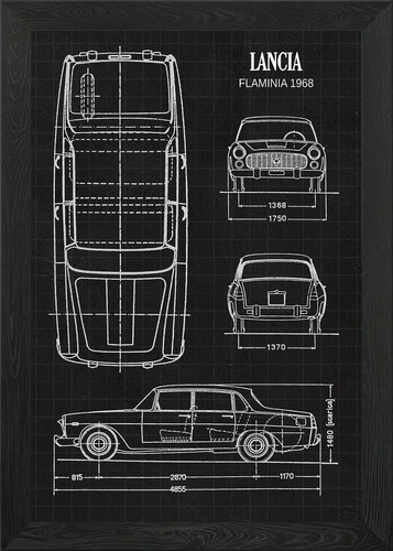 Quadro lancia flaminia - quadro, 1968