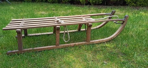 Slitta legno vintage - in,