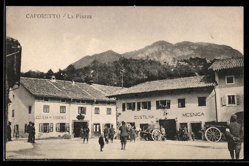 Postcard caporetto piazza - la,