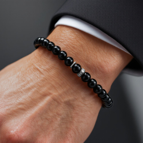 Bracciale elegante nero con - bracciale,