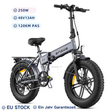 250W Folding Electric Bike 20"×4.0" Fat Tire 7 Speed Biciclette elettriche ENGWE