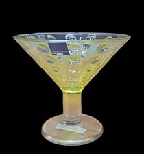 6 Coppe Gelato/Dessert Vetro Optic colore Giallo marca Leonardo - saldi -nuovo  