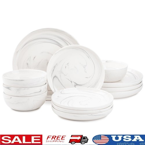 Set stoviglie ceramica marmo - set,