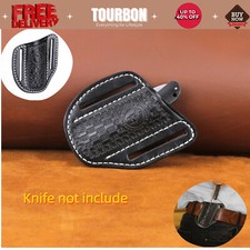 Tourbon Coltello Tascabile Pelle Fodero Cintura Marsupio EDC Pieghevole Coltelli Custodia BLK