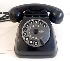 Telefono a Disco Face Standard Anni 70/80 Nero