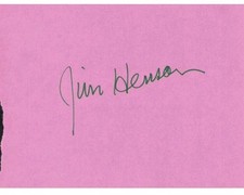 Firmato Jim Henson Signature Cut autografato con certificato di autenticità