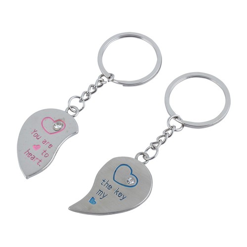 Couple diamante inlay metal - couple,