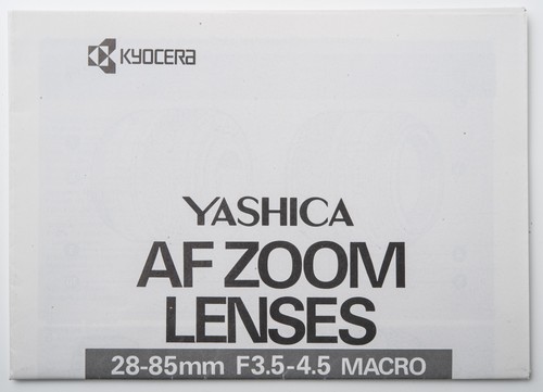 Manuale istruzioni yashica - yashica, af