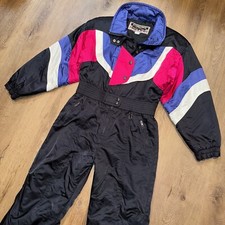 Tuta da sci vintage donna pezzo unico tuta da neve Ossi bavaglino neve retrò anni 80 90 tuta 12