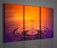 QUADRI MODERNI DROPS QUADRO MODERNO ARREDAMENTO CASA TRITTICO SU TELA ARREDO
