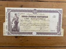 BUONO POSTALE FRUTTIFERO (ITALIE)  (J)