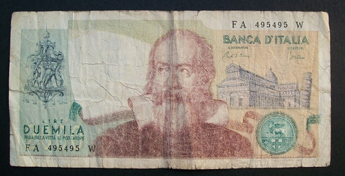 2000 lire 1983 galileo - 2000, galilei