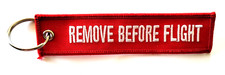 Portachiavi "Remove Before Flight" anello nastro rosso volo aeronautica top gun