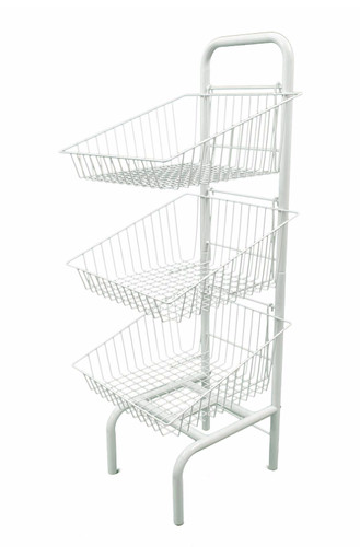 Cestino stand livelli bianco - stand,