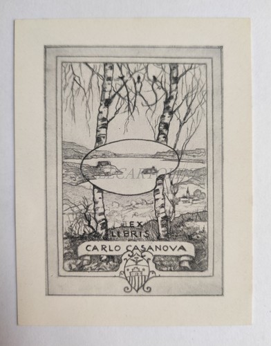 Carlo casanova ex libris - casanova,