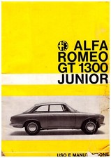 Alfa Romeo GT 1300 JUNIOR  - contaKM  LUNGO -   manuale uso e manutenzione!!!