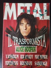 METAL SHOCK Rivista Heavy Magazine ALICE COOPER WOLSFBANE VANADIUM Italy 1989